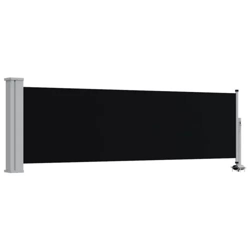 Fekete kihúzható oldalsó terasz napellenző 80 x 300 cm