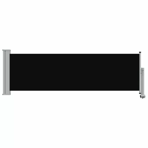 Fekete kihúzható oldalsó terasz napellenző 80 x 300 cm