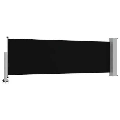 Fekete kihúzható oldalsó terasz napellenző 80 x 300 cm