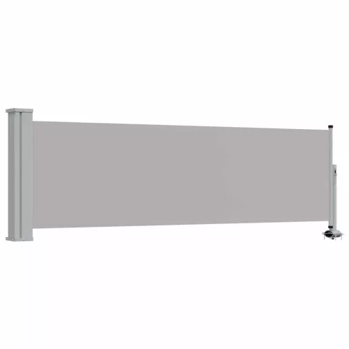 Szürke kihúzható oldalsó terasz napellenző 80 x 300 cm