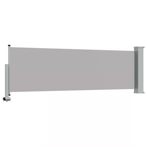 Szürke kihúzható oldalsó terasz napellenző 80 x 300 cm