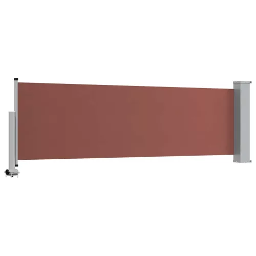 Barna kihúzható oldalsó terasz napellenző 80 x 300 cm