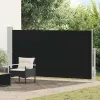 Fekete kihúzható oldalsó teraszi napellenző 170 x 300 cm
