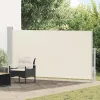 Krémszínű kihúzható oldalsó teraszi napellenző 170 x 300 cm