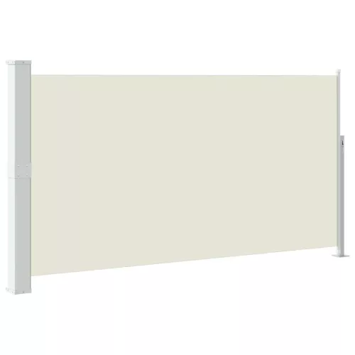 Krémszínű kihúzható oldalsó teraszi napellenző 170 x 300 cm
