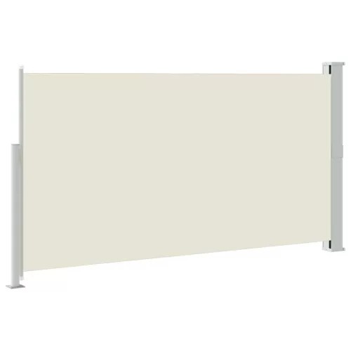 Krémszínű kihúzható oldalsó teraszi napellenző 170 x 300 cm