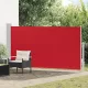 Piros kihúzható oldalsó teraszi napellenző 170 x 300 cm