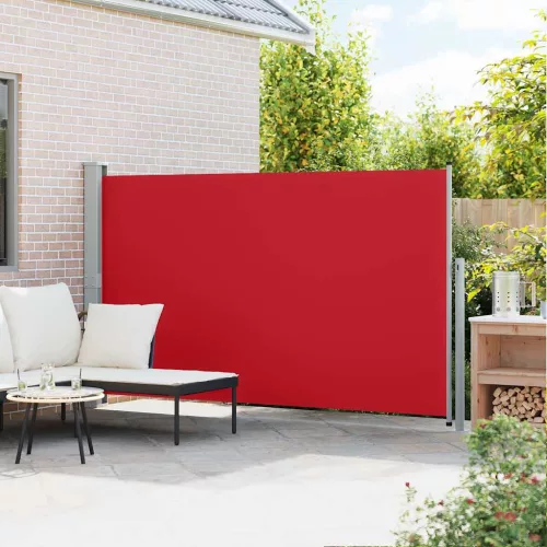 Piros kihúzható oldalsó teraszi napellenző 170 x 300 cm