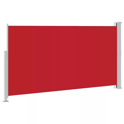 Piros kihúzható oldalsó teraszi napellenző 170 x 300 cm