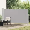 Szürke kihúzható oldalsó teraszi napellenző 170 x 300 cm