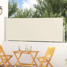   Krémszínű kihúzható oldalsó teraszi napellenző 100 x 300 cm