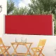 Piros behúzható oldalsó teraszi napellenző 100 x 300 cm