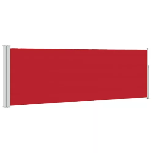 Piros behúzható oldalsó teraszi napellenző 100 x 300 cm