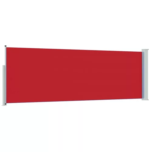 Piros behúzható oldalsó teraszi napellenző 100 x 300 cm