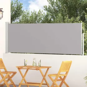   Szürke kihúzható oldalsó teraszi napellenző 100 x 300 cm