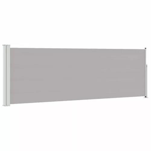 Szürke kihúzható oldalsó teraszi napellenző 100 x 300 cm