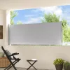 Szürke kihúzható oldalsó teraszi napellenző 100 x 300 cm