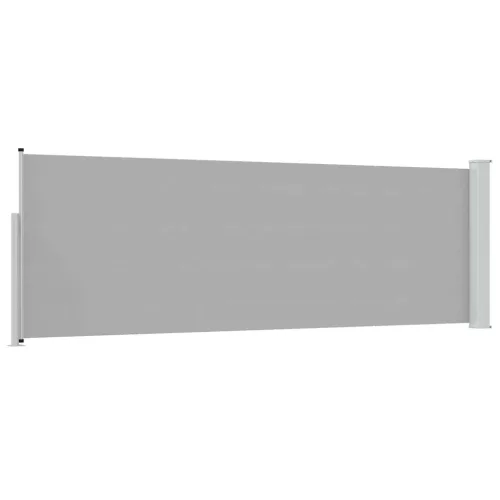 Szürke kihúzható oldalsó teraszi napellenző 100 x 300 cm