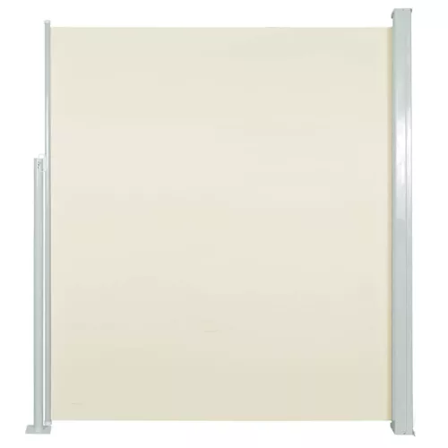 Krémszínű behúzható oldalsó teraszi napellenző 100 x 500 cm