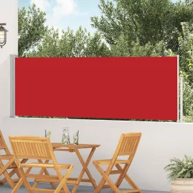 Piros behúzható oldalsó teraszi napellenző 100 x 500 cm
