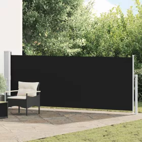Fekete kihúzható oldalsó teraszi napellenző 140 x 500 cm