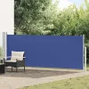 Kék kihúzható oldalsó teraszi napellenző 140 x 500 cm