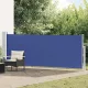 Kék kihúzható oldalsó teraszi napellenző 140 x 500 cm