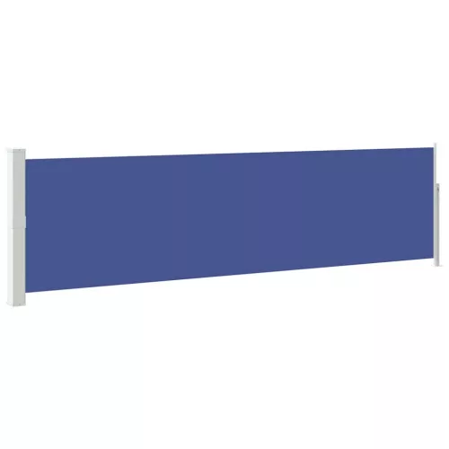 Kék kihúzható oldalsó teraszi napellenző 140 x 500 cm