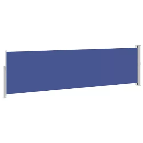 Kék kihúzható oldalsó teraszi napellenző 140 x 500 cm
