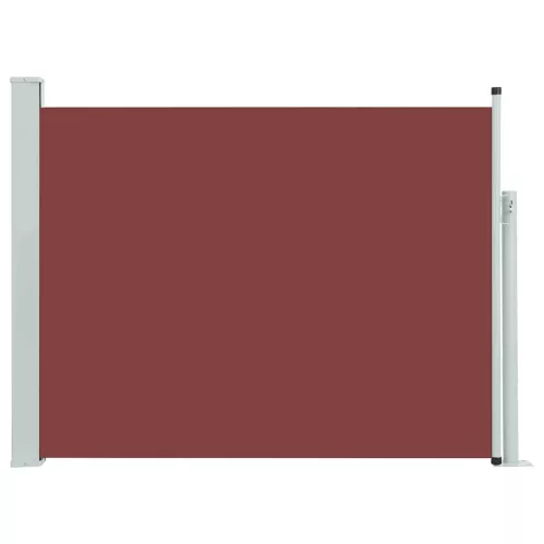 Barna kihúzható oldalsó teraszi napellenző 140 x 500 cm