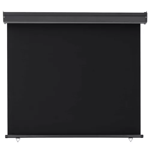 Fekete erkély oldalnapellenző 125 x 250 cm