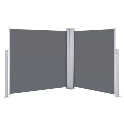 Antracitszürke behúzható oldalsó napellenző 100 x 600 cm