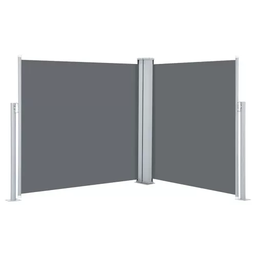 Antracitszürke behúzható oldalsó napellenző 120 x 600 cm