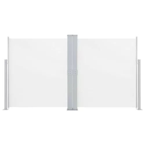 Krémszínű behúzható oldalsó napellenző 140 x 600 cm