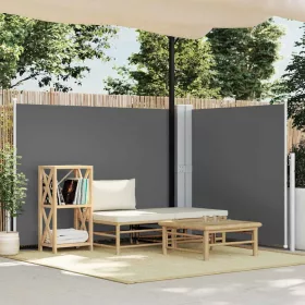   Antracitszürke behúzható oldalsó napellenző 140 x 600 cm