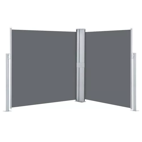 Antracitszürke behúzható oldalsó napellenző 140 x 600 cm