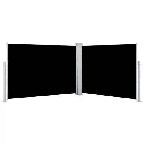 Fekete behúzható oldalsó napellenző 100 x 1000 cm