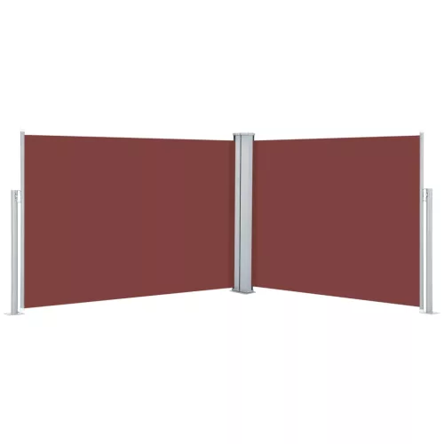 Barna behúzható oldalsó napellenző 100 x 1000 cm