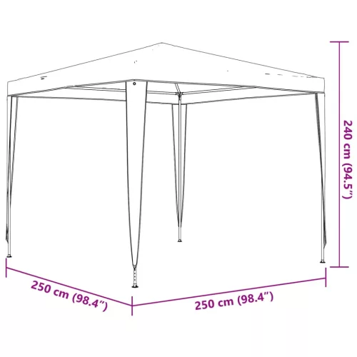 Zöld rendezvénysátor 2,5 x 2,5 m 90 g/m²