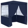 Kék rendezvénysátor oldalfalakkal 2 x 2 m 90 g/m²