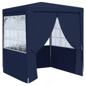 Kék rendezvénysátor oldalfalakkal 2 x 2 m 90 g/m²