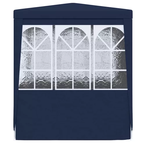 Kék rendezvénysátor oldalfalakkal 2 x 2 m 90 g/m²