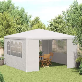 Fehér rendezvénysátor oldalfalakkal 4 x 4 m 90 g/m²