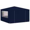 Kék rendezvénysátor oldalfalakkal 4 x 4 m 90 g/m²