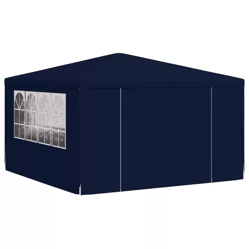 Kék rendezvénysátor oldalfalakkal 4 x 4 m 90 g/m²