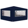 Kék rendezvénysátor oldalfalakkal 4 x 4 m 90 g/m²