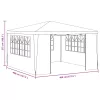 Kék rendezvénysátor oldalfalakkal 4 x 4 m 90 g/m²