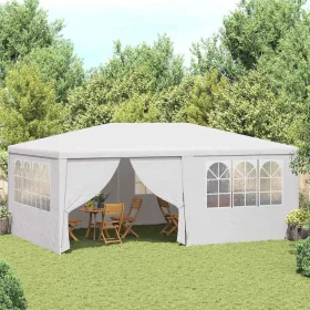 Fehér rendezvénysátor oldalfalakkal 4 x 6 m 90 g/m²