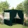 Zöld rendezvénysátor oldalfalakkal 2,5 x 2,5 m 90 g/m²