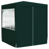 Zöld rendezvénysátor oldalfalakkal 2,5 x 2,5 m 90 g/m²